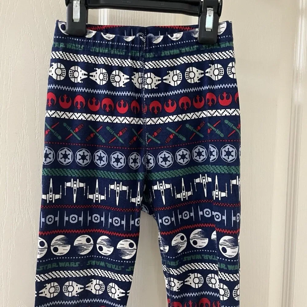 Hanna Andersson Star Wars Holiday Fair Isle 2-Pc Long John Pajamas Size 110 US 5